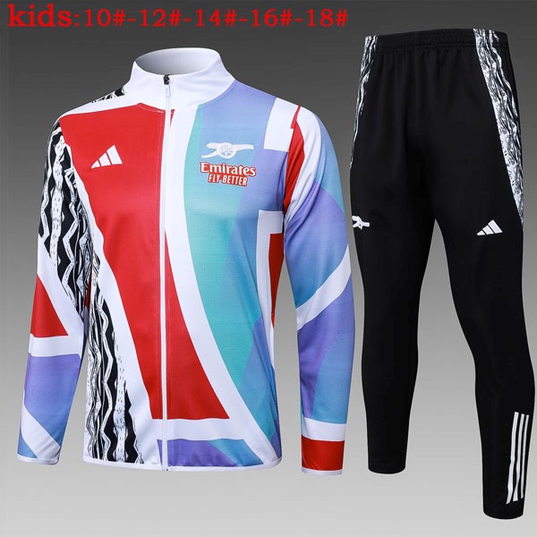 Ninos Chandal Arsenal 2025/26 Blanco Rojo